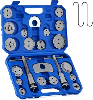 Orion Motor Tech 24pcs Heavy Duty Disc Brake Piston Caliper Compressor Rewind Tool Set and Wind Back Tool Kit for Brake Pad Replacement Reset, Fits Most American, European, Japanese Autos