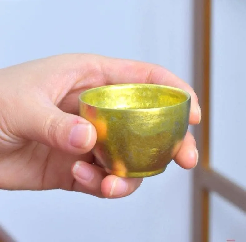 Outdoor Portable Pure Titanium Double Layer Kung Fu Tea Cup 40ML(Purple)