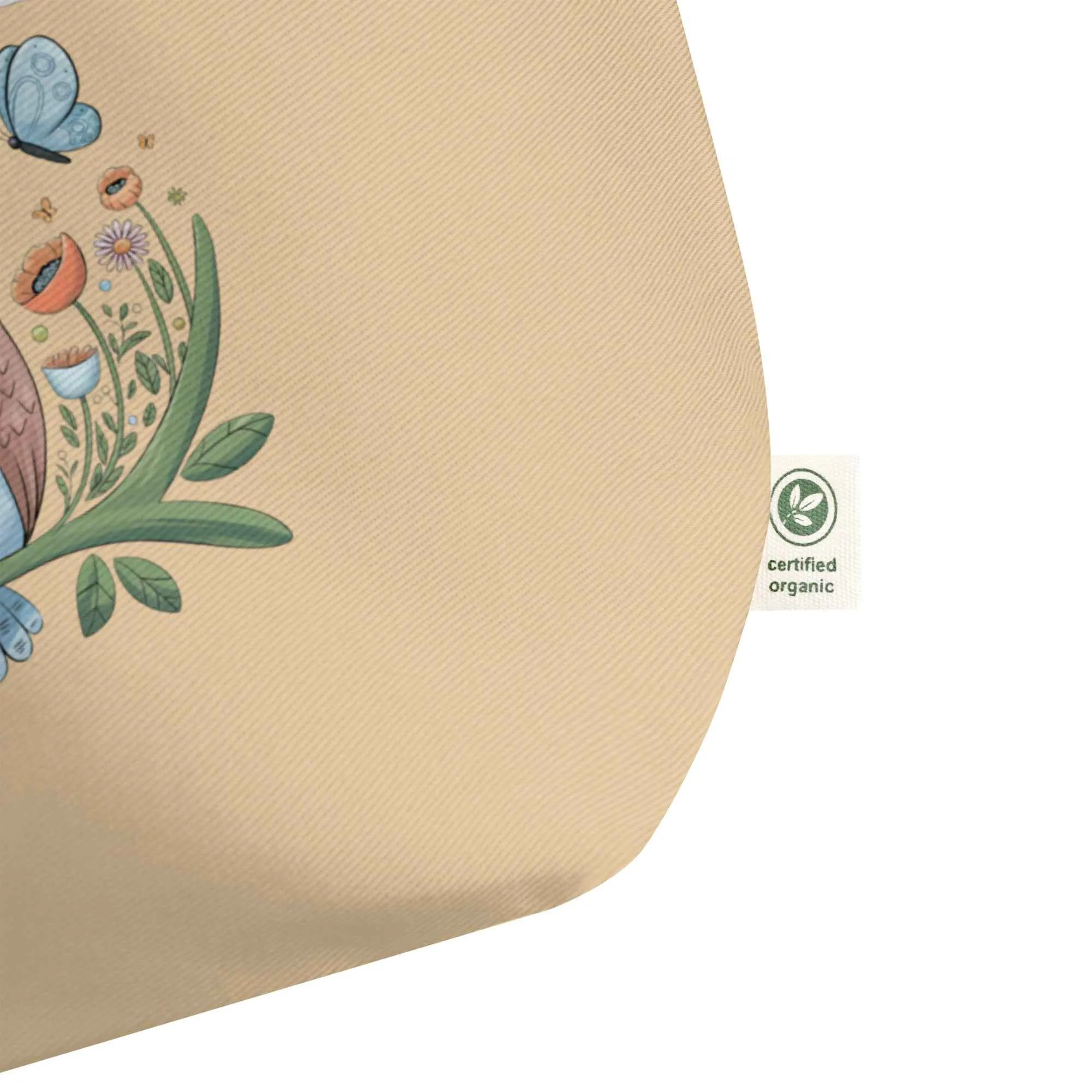 Owl Large Eco-Friendly Organic Tote Bags - Durable & Roomy Shopping Solution