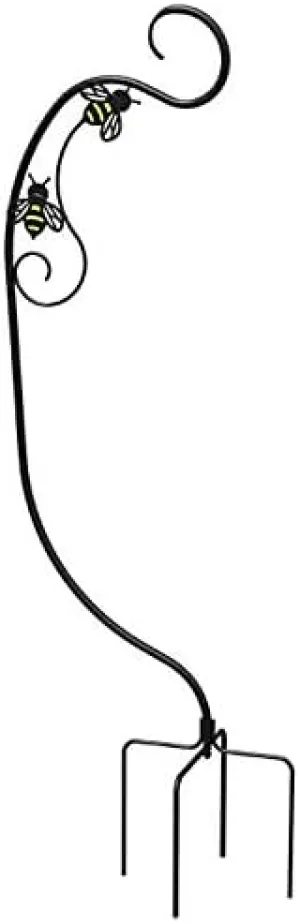 Panacea 81455 Bee-Conscious Staked Basket Hanger, Black, 4'H