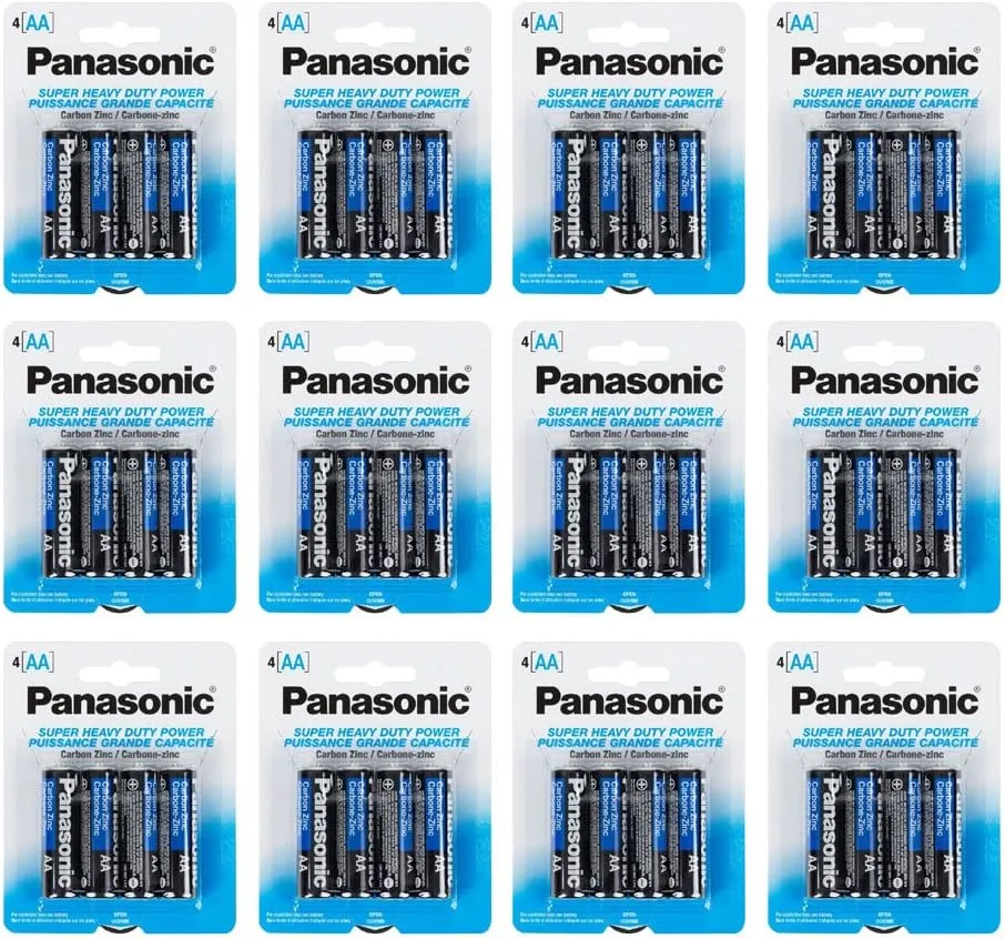 Panasonic AA Batteries Heavy Duty (48 Pack)