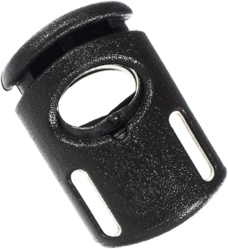Paracord Planet Ellipse Spring Cord Lock 1/4 Inch – Paracord and Clothing – Black (25 Pack)