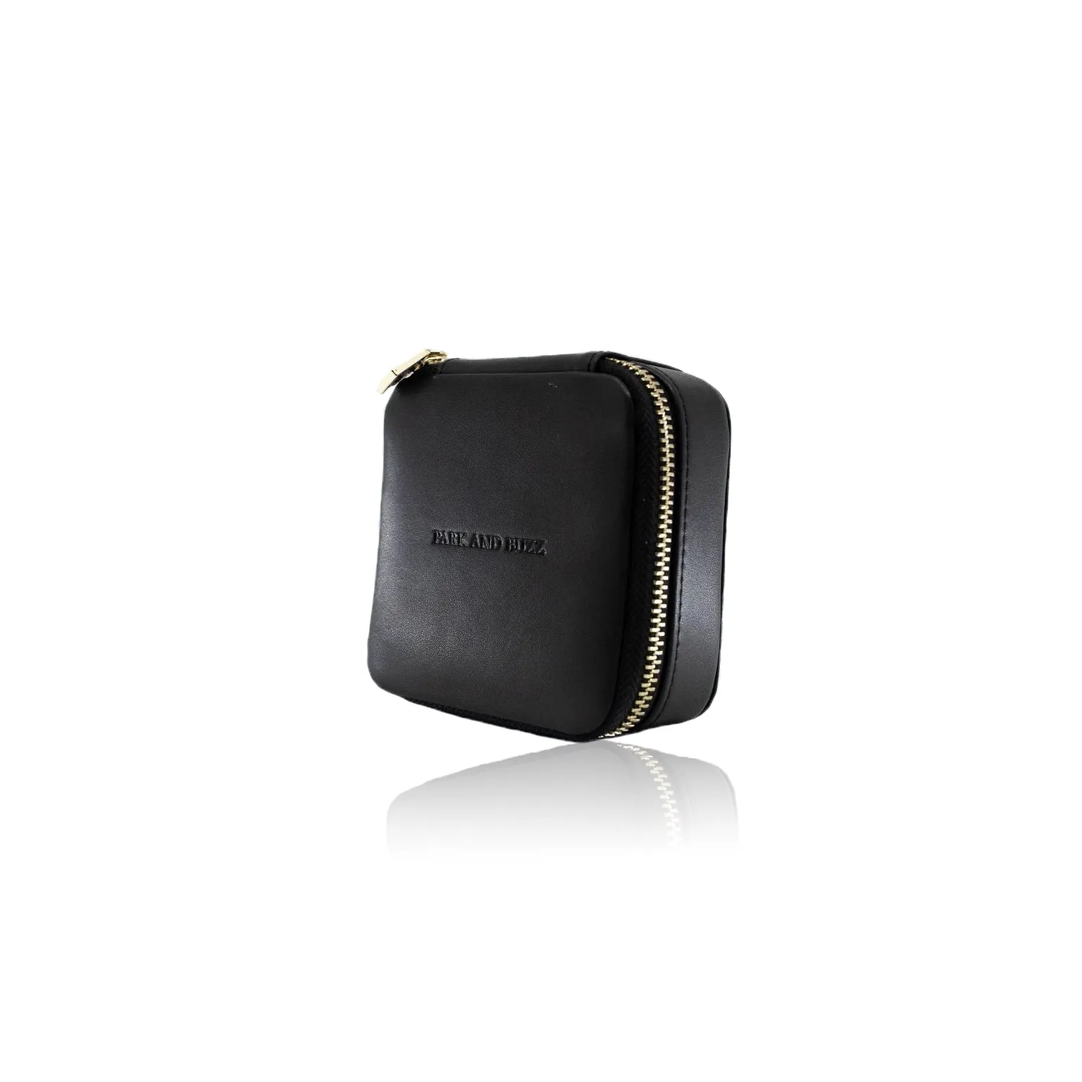 Park & Buzz Jewelry Case in Black Leather