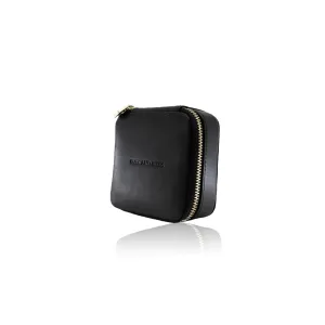 Park & Buzz Jewelry Case in Black Leather