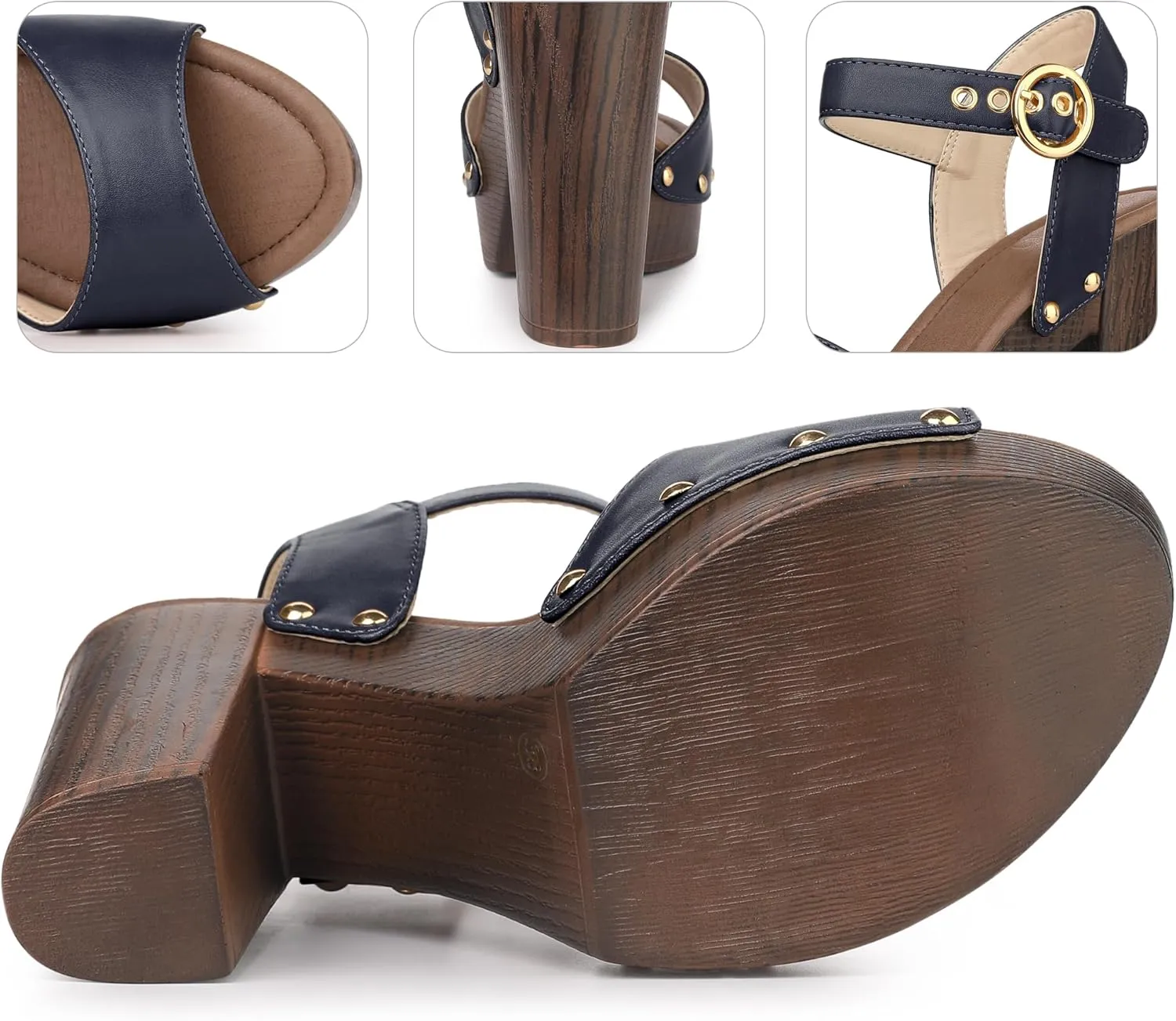 Perphy Platform Heels Slingback Chunky High Heel Sandals for Women