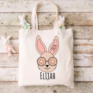 Personalized Easter 2024 Cool Bunny Tote