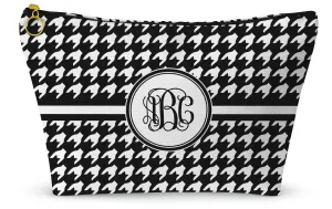 Personalized Houndstooth Makeup Bag - Small - 8.5"x4.5"