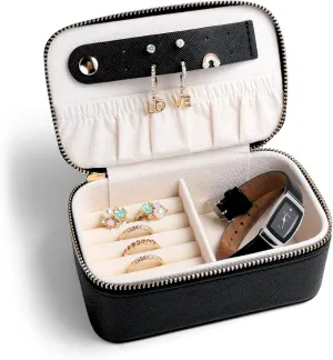 Personalized Initial Travel Jewelry Case - Monogram Custom Gifts For Women, Bridesmaid Proposal Gifts, Travel Jewelry Organizer, Customized Travel Jewelry Box, Birthday Gifts