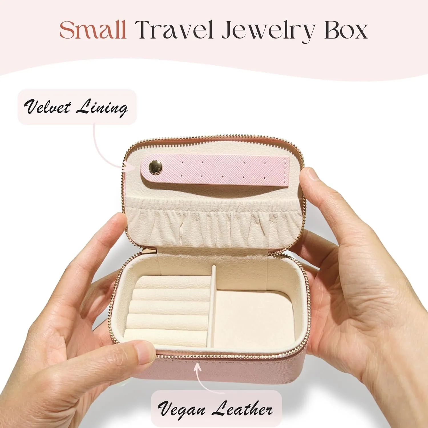Personalized Initial Travel Jewelry Case - Monogram Custom Gifts For Women, Bridesmaid Proposal Gifts, Travel Jewelry Organizer, Customized Travel Jewelry Box, Birthday Gifts