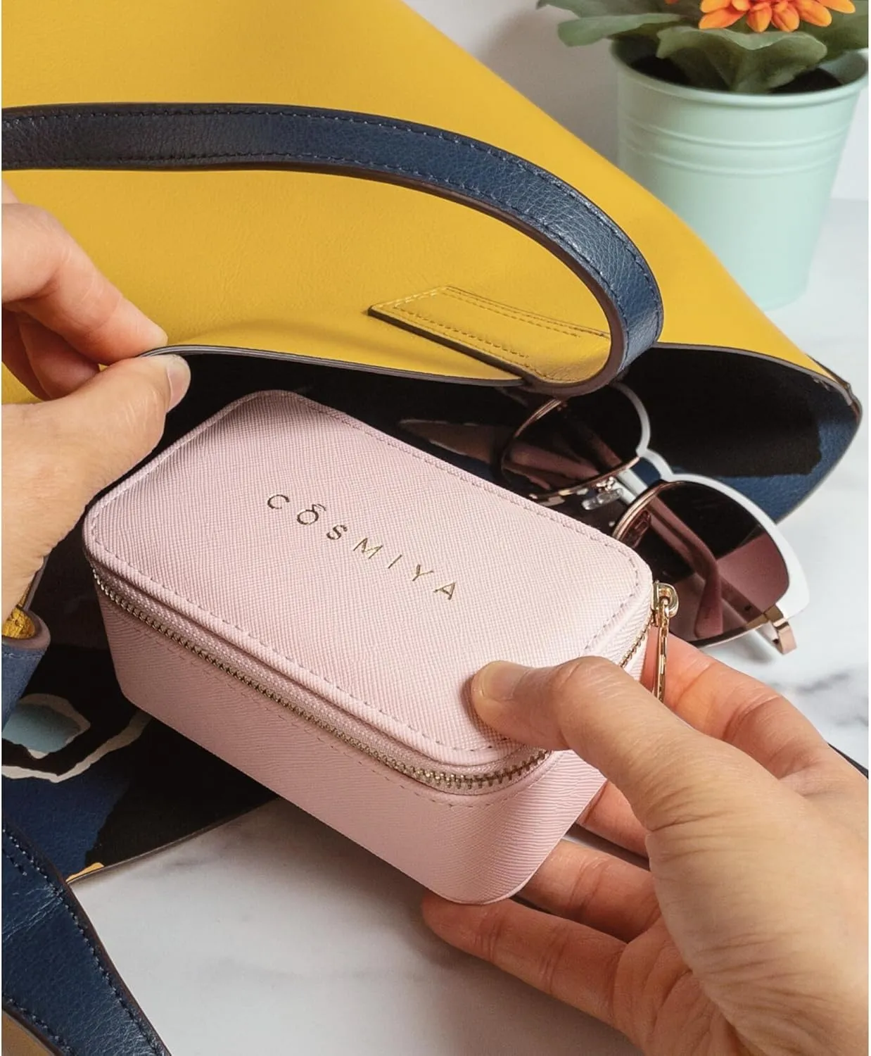 Personalized Initial Travel Jewelry Case - Monogram Custom Gifts For Women, Bridesmaid Proposal Gifts, Travel Jewelry Organizer, Customized Travel Jewelry Box, Birthday Gifts