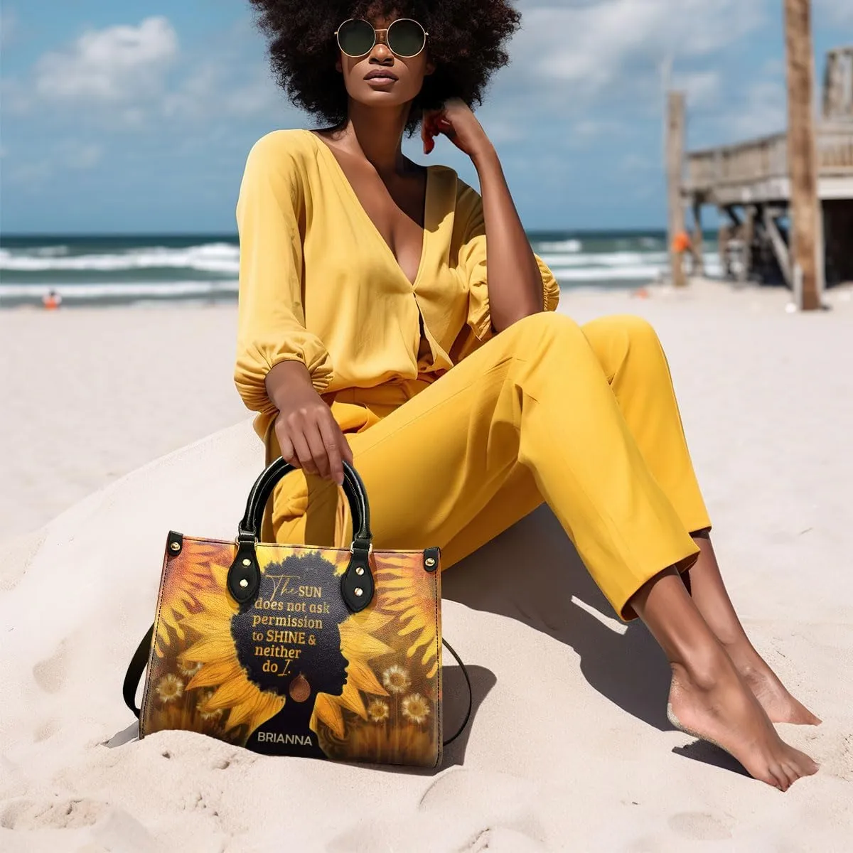 Personalized Leather Handbag For Black Women