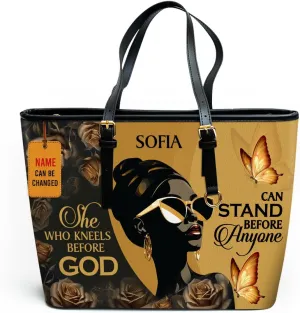 Personalized Leather Tote Bag For Black African Women