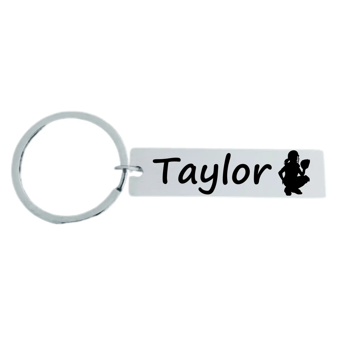 Personalized Softball Catcher Keychain
