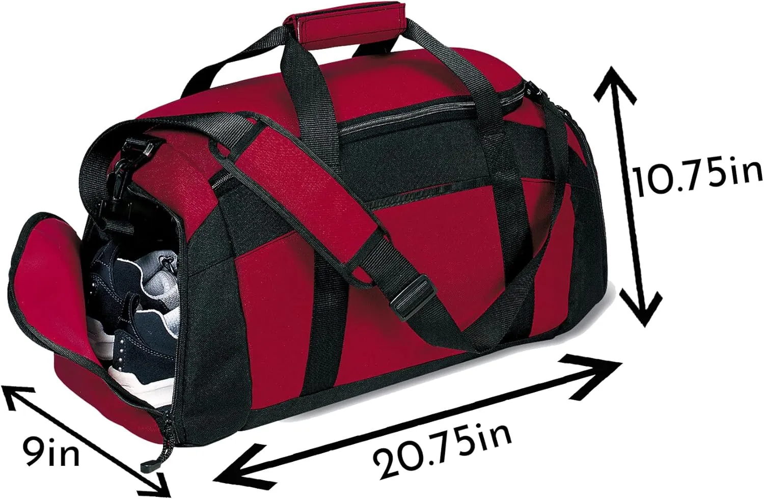 Personalized Sports Duffle Bag with Shoe Compartment (Weightlifting, Royal)