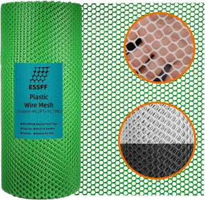 Pet & Garden Safeguard - 15.7IN x 49.2FT Roll - Green Plastic Netting, Multi-Use Decorative Fence for Poultry, Dogs, Rabbits,Chicken and Snake Barrier