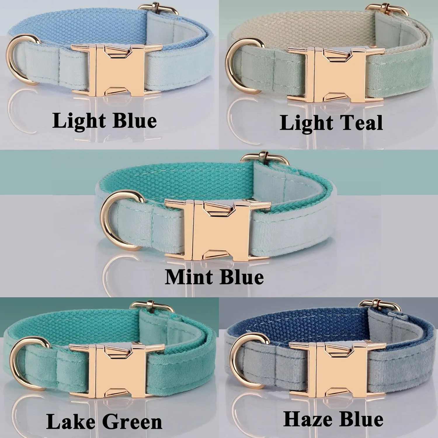 PETDURO Personalized Dog Collars Fancy Velvet with Custom Name Engraved for Large Medium Boy Dog - Matching Leash, Bow Tie, Harness and Poop Bag Holder Available - Metal Buckle - Multi-Colors (XS)