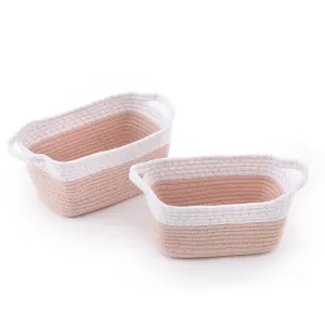 Pink White Rope Storage 2pk