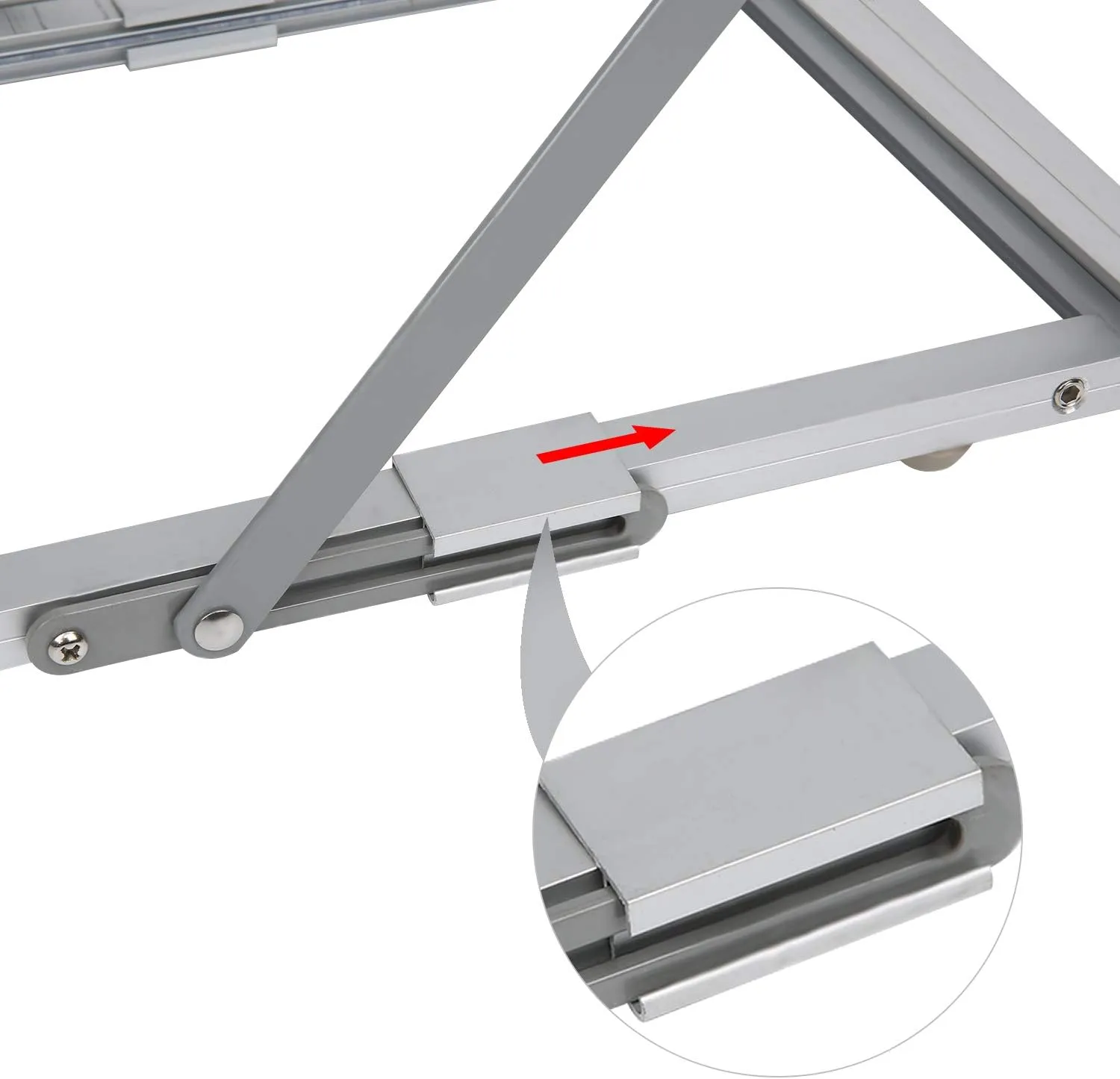 Polmart 6-Tier Brochure Display Stand Heavy Literature Magazine Display Rack with Adjustable Pockets. Portable Collapsible Design with Carry Bag for Trade Shows, Offices, Retail Stores (Silver)