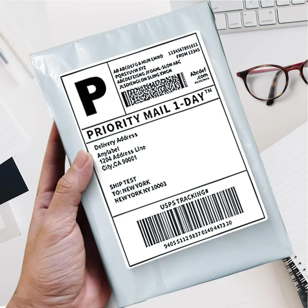POLYSELLS 1000 pcs 6x9 Inches White x Silver Poly Mailers Shipping Envelopes, Strong Adhesive Sealing, Waterproof, and Tear-resistant Postal Mailing Bags for Clothing, Books, and Accessories
