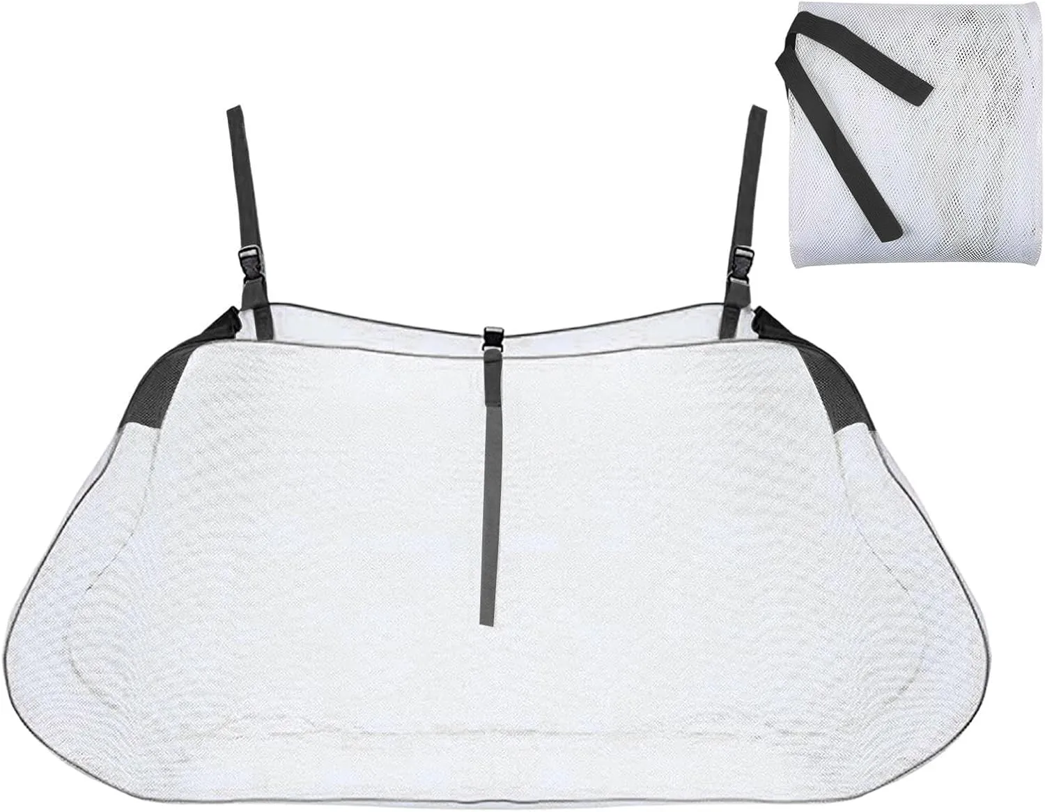 Pool Float Storage Bag - Adjustable Foldable Swimming Pool Hanging Mesh Organizer - Pool Toy Storage Swimming Pool Bag Large Hanging Net Bag for Toys, rafts, Noodles, Sports Balls