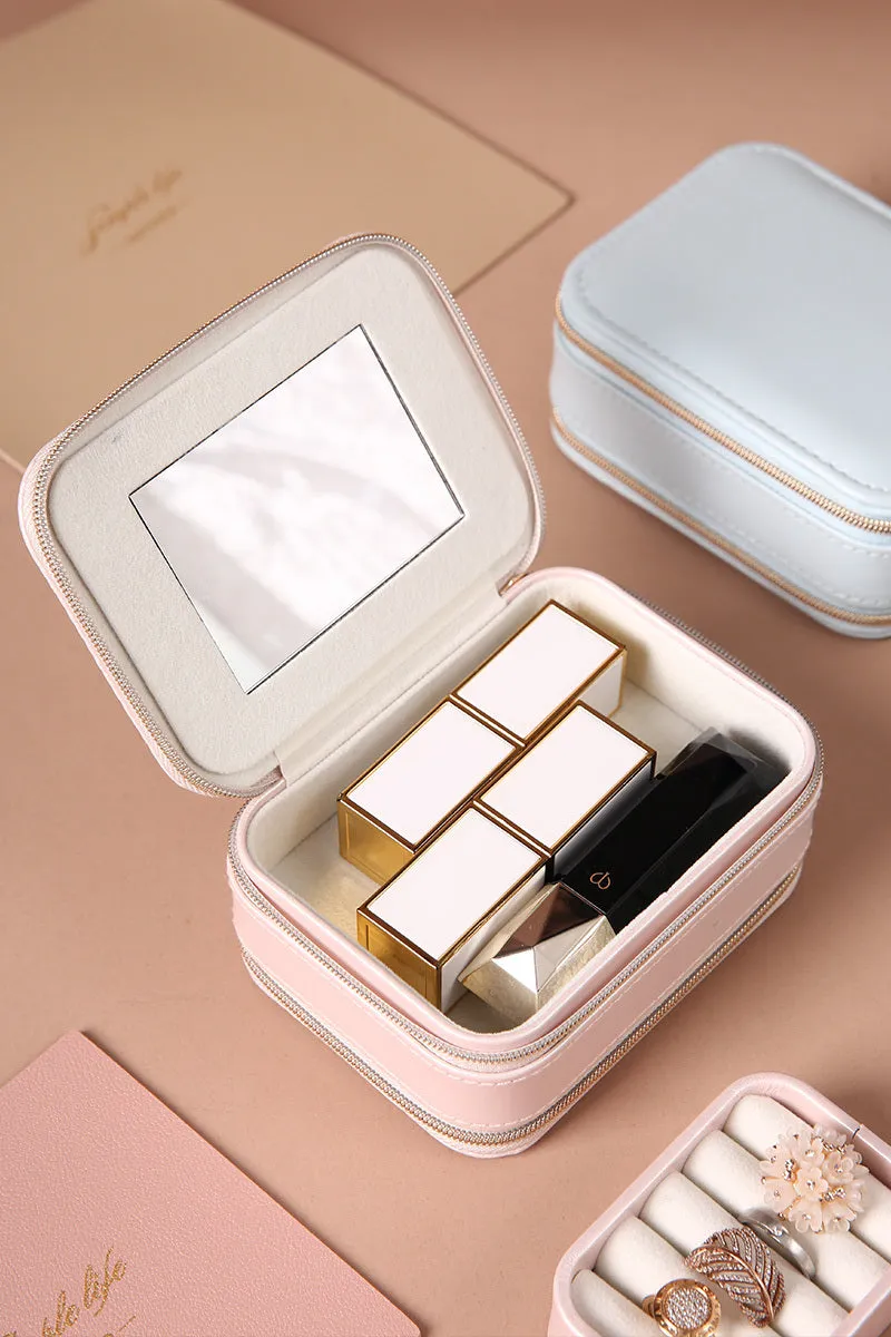Portable travel jewelry box