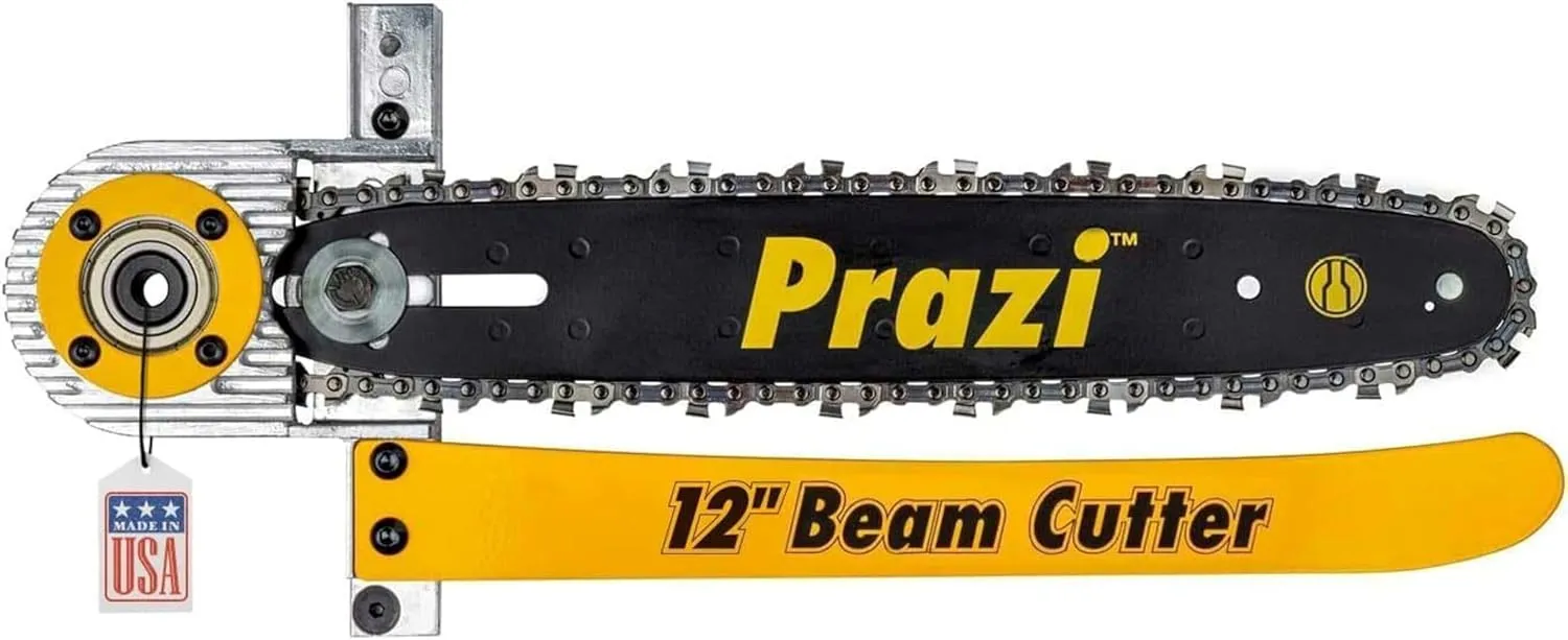 Prazi 12" Beam Cutter Attachment for Non-Worm Circular Saws – Model PR2700 for 7-1/4" Circular Saws, Non-Worm Drive – American Owned Company – Increase Cut Depth from 2-1/2” to 12”