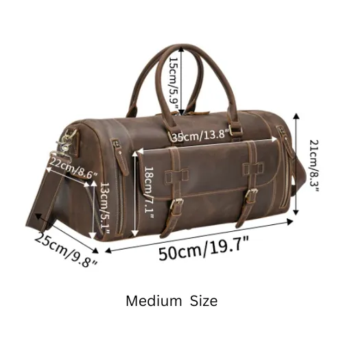 Premium Quality Cows Hide Leather Duffel Bag