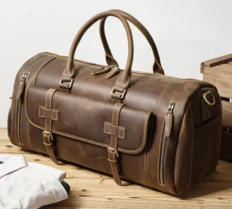 Premium Quality Cows Hide Leather Duffel Bag