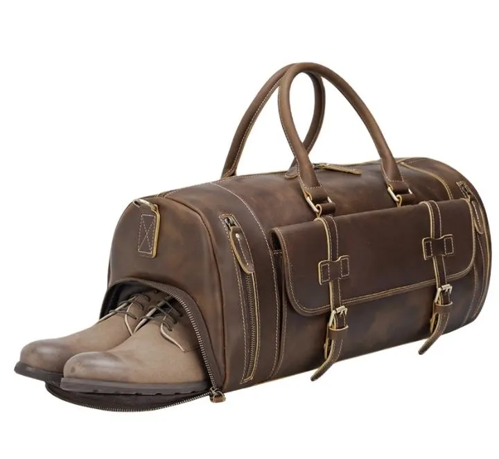 Premium Quality Cows Hide Leather Duffel Bag