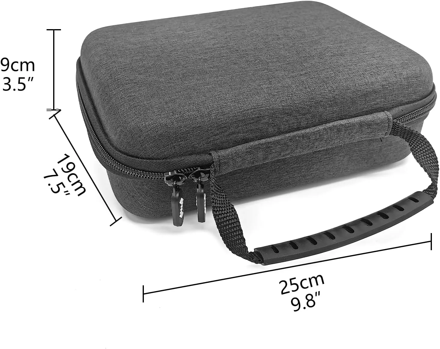 Premium velvet interior HardCase Compatible with Zoom G1X Four case B1X A1X Guitar Bass Multi-Effects Pedal cover (Grey)