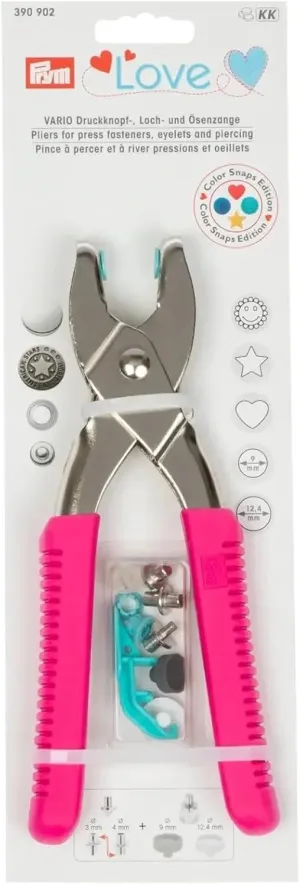 Prym Vario Pliers, Pink, Color snap Tools Press Fasteners