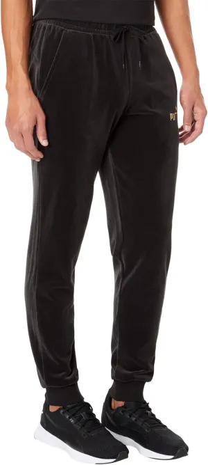 PUMA Men's Gold Trimmed Velour Track Pants