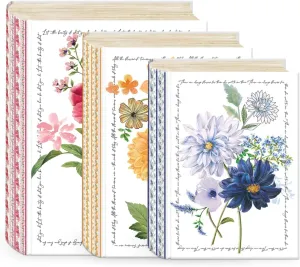 Punch Studio Notable Florals, Nested Book Box Set, Decorative Storage Boxes (50409N)