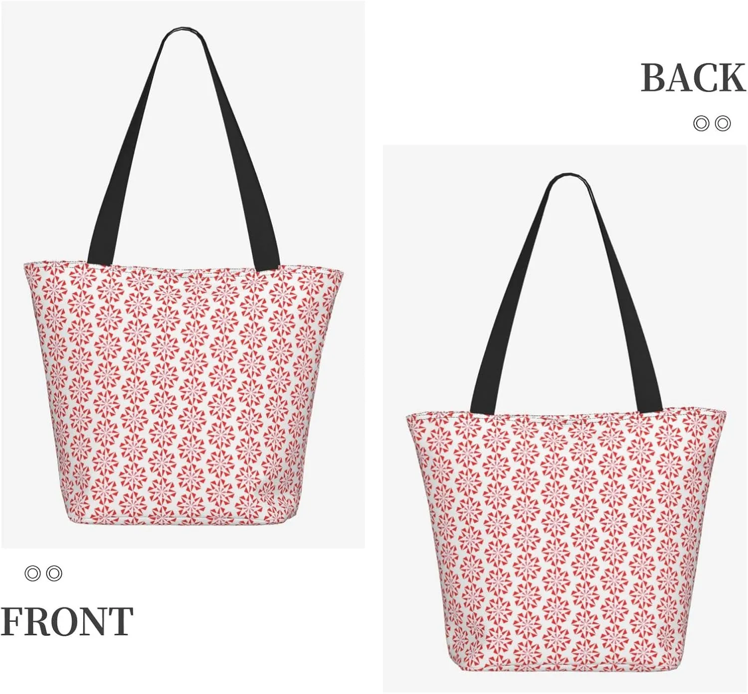 Pure White Snowflake Tote Bag Women Reusable Shopping Bags Shoulder Bag Portable Storage HandBags