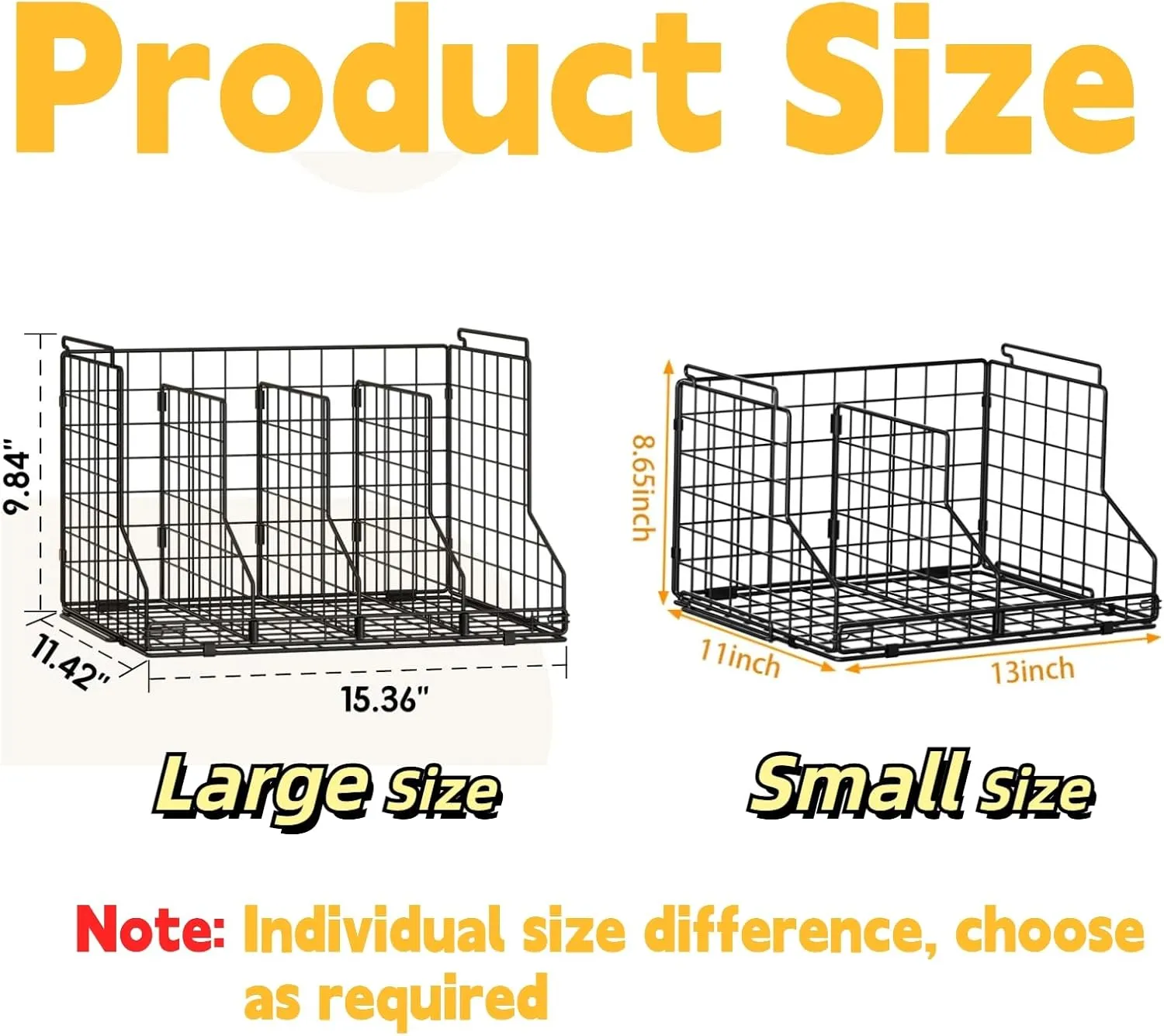 Purse Storage Organizer for Closet : Adjustable Dividers Handbag Organizer (2-Pack Small)- Stackable Wire Handbags Storage Baskets - Clutch Bags,Small Bags, Wallets