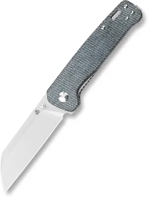 QSP Penguin Pocket Knife,D2 blade,Various Handle Option, Denim micarta handle