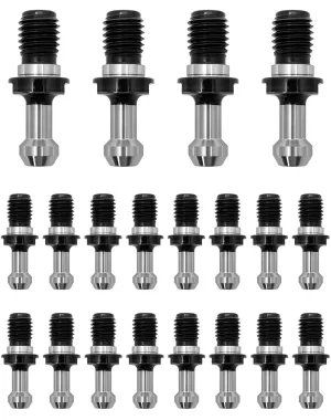 QWORK Heavy Duty 45° Pull Stud Retention Knob Set - Compatible with HAAS CAT 40 CNC Tool Holders (20-Pack)