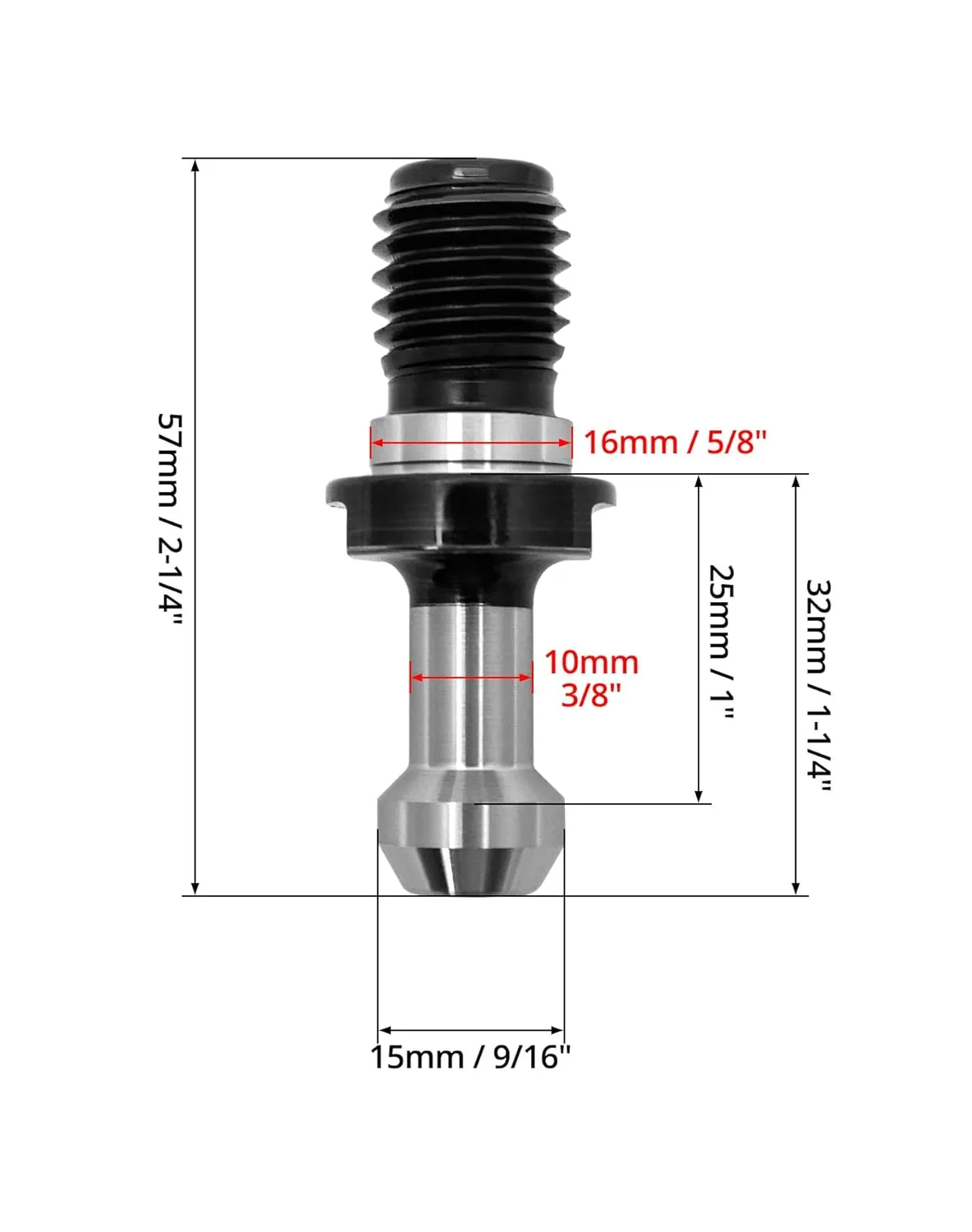 QWORK Heavy Duty 45° Pull Stud Retention Knob Set - Compatible with HAAS CAT 40 CNC Tool Holders (20-Pack)