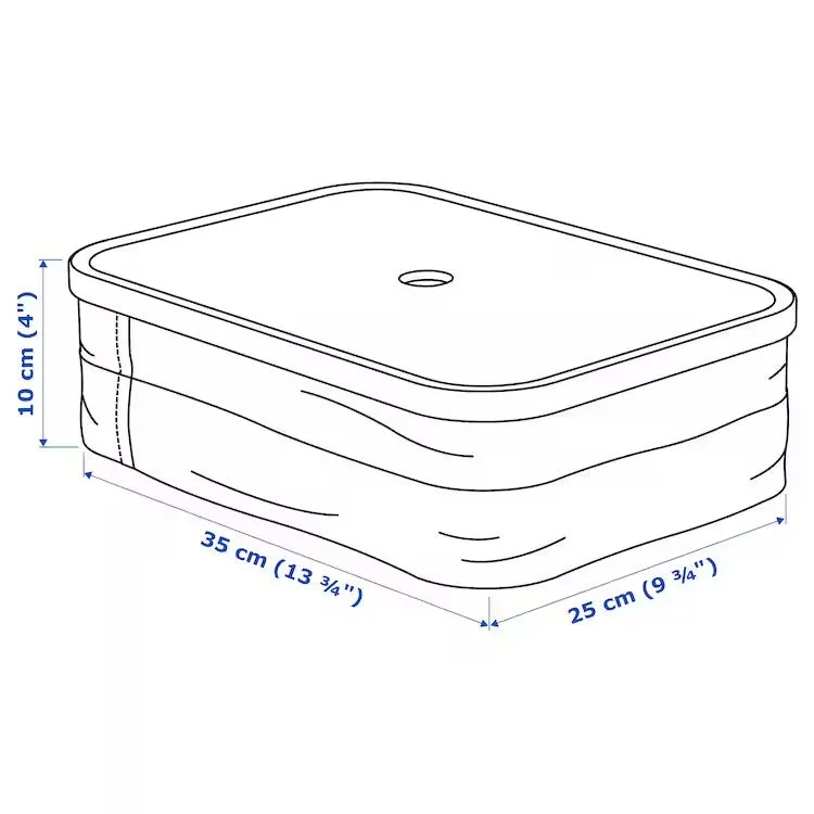 RABBLA Box with compartments, 25x35x10 cm, 80348129