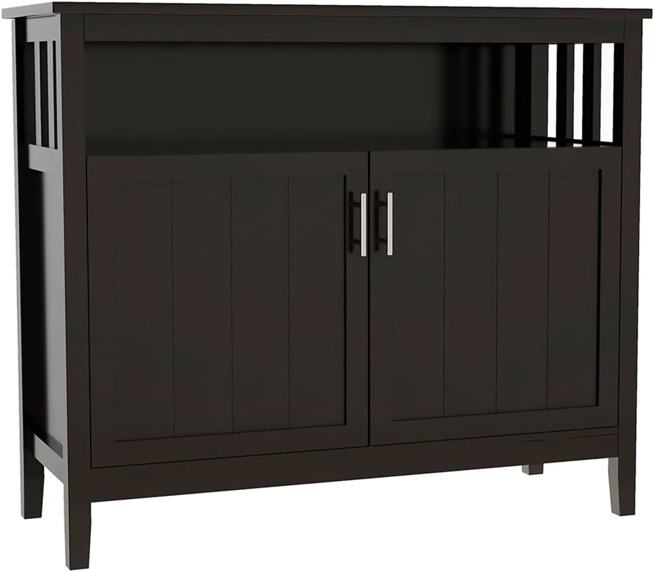 RASOO Espresso Buffet Cabinet, Modern Design with 2 Doors, Large Storage, MDF Wood, 39.96x15.75x34.25 inches