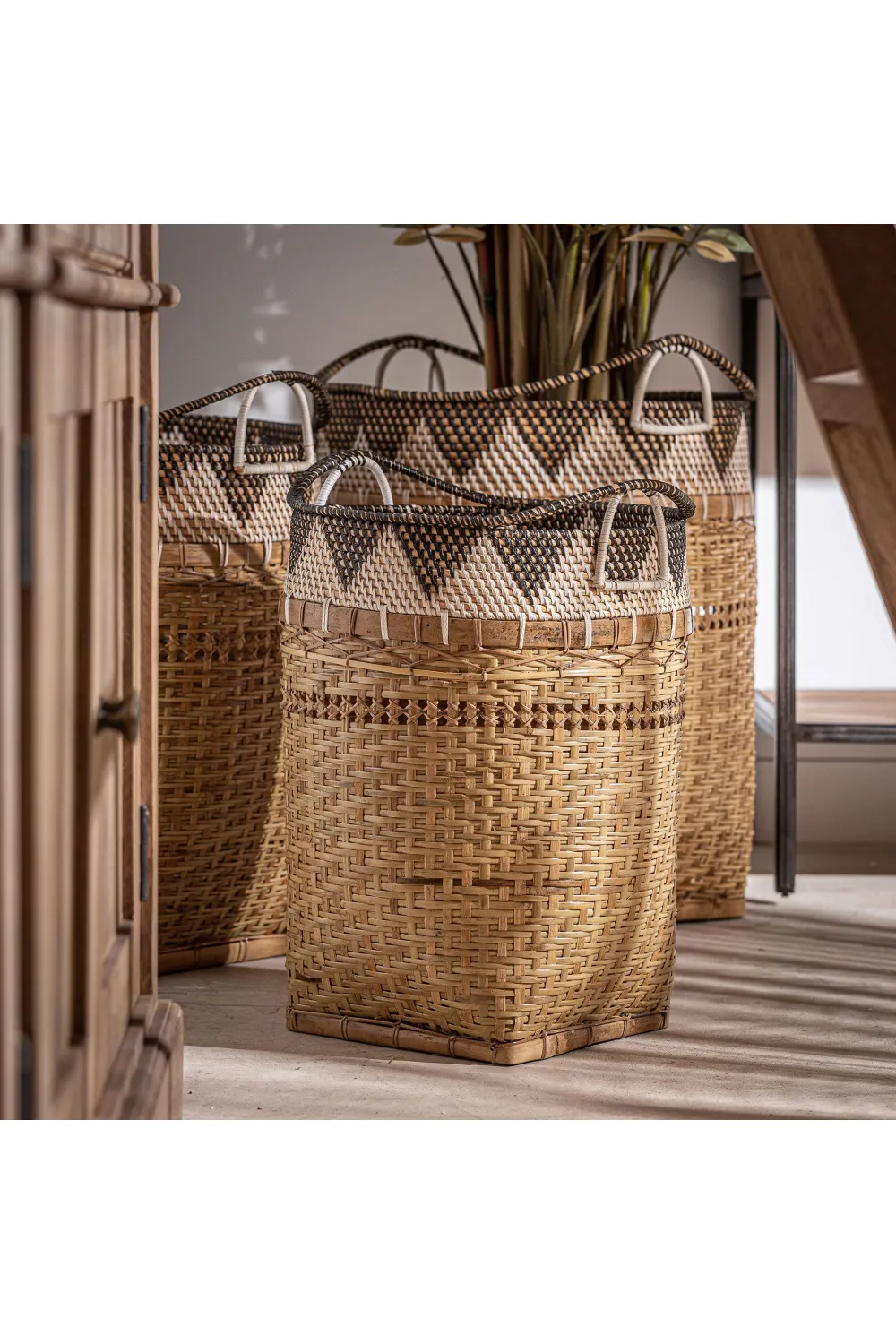 Rattan Stackable Baskets (3) | Vical Home Zirba