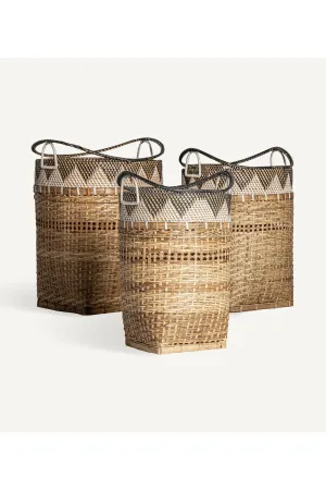 Rattan Stackable Baskets (3) | Vical Home Zirba