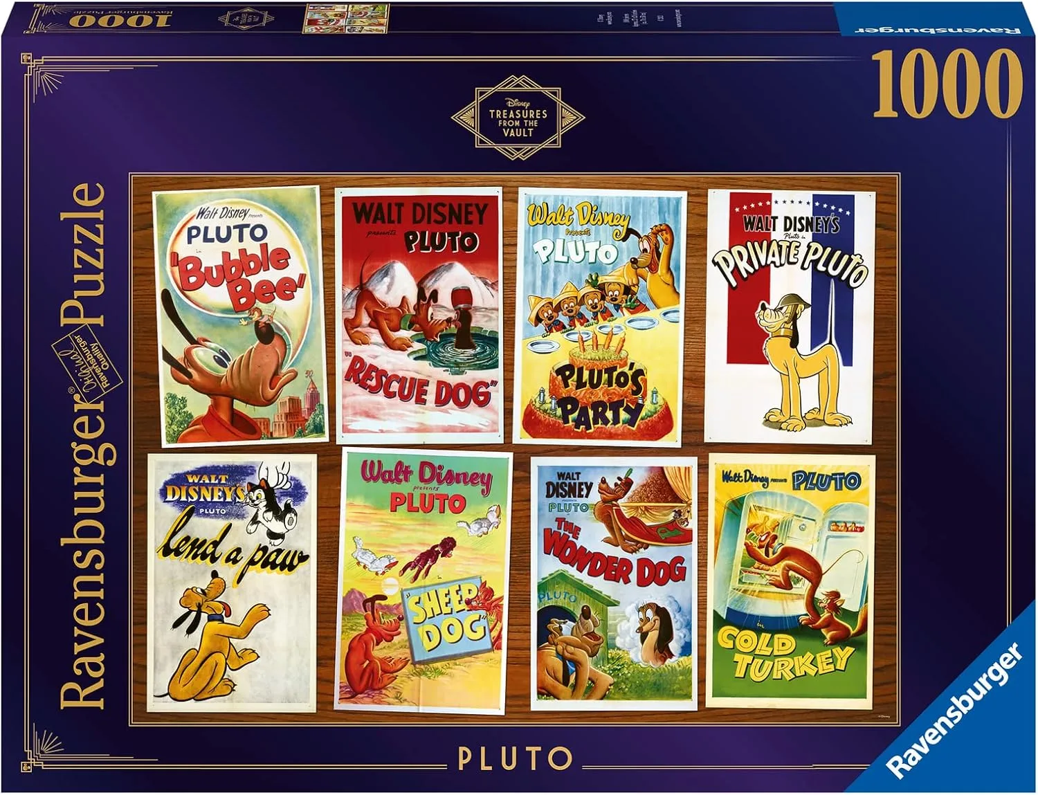 Ravensburger Disney Treasures from The Vault: Pluto 1000 Piece Jigsaw Puzzle for Adults | Unique Anti-Glare Surface Technology - Amazon Exclusive