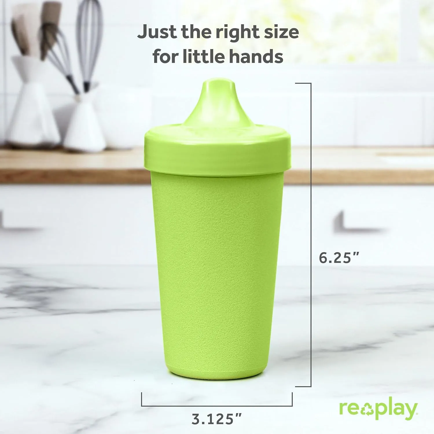 Re-Play Sippy Cups for Toddlers - 10 Oz. Reusable Spill Proof Cups for Kids, Dishwasher/Microwave Safe - Made in USA - Set of 6-3.13" x 6.25" - Fairytale
