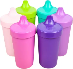 Re-Play Sippy Cups for Toddlers - 10 Oz. Reusable Spill Proof Cups for Kids, Dishwasher/Microwave Safe - Made in USA - Set of 6-3.13" x 6.25" - Fairytale