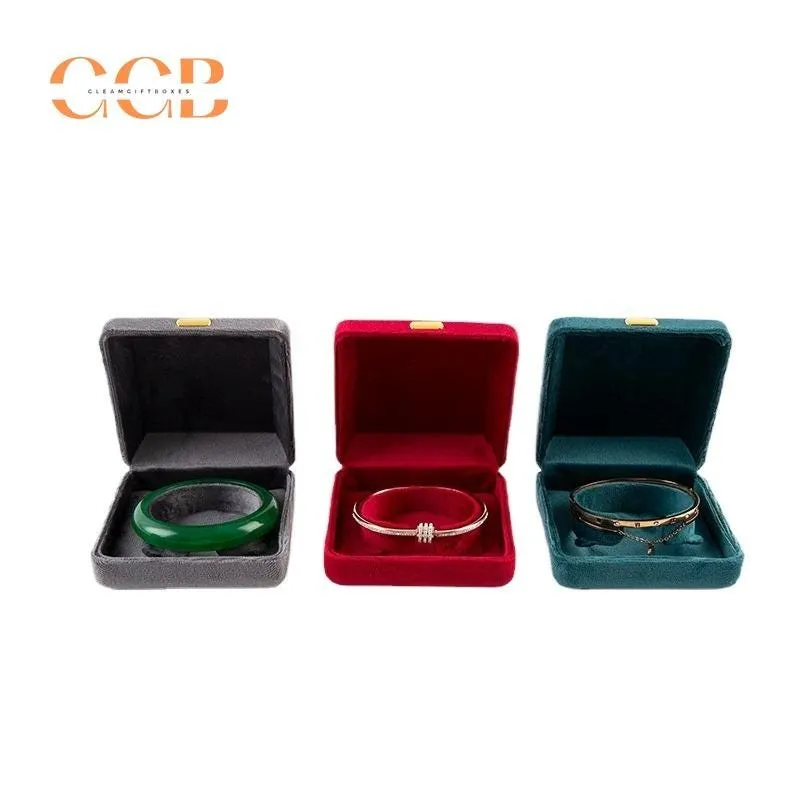 Red Velvet Jewelry Set Ring Box