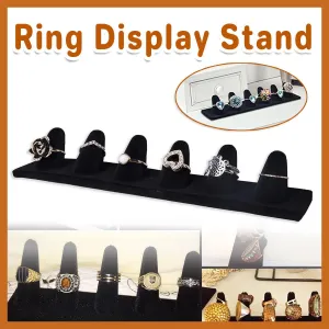 Resin Flocking Ring Holder Display Stand Jewelry Finger Rings Organizer Stand