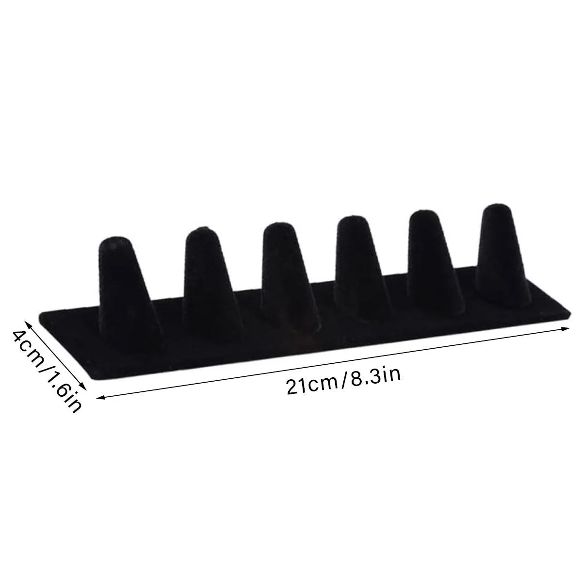 Resin Flocking Ring Holder Display Stand Jewelry Finger Rings Organizer Stand