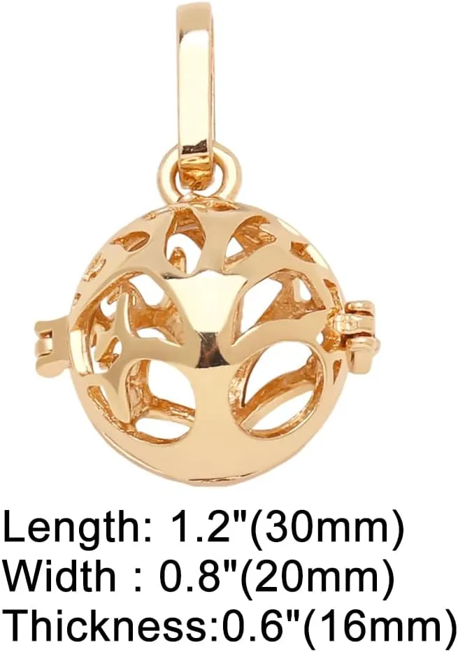 Retro Harmony Ball Chime Bola Necklace Pendant Copper Gold Plated Wishing Ball Gifts For Wife PDTB403