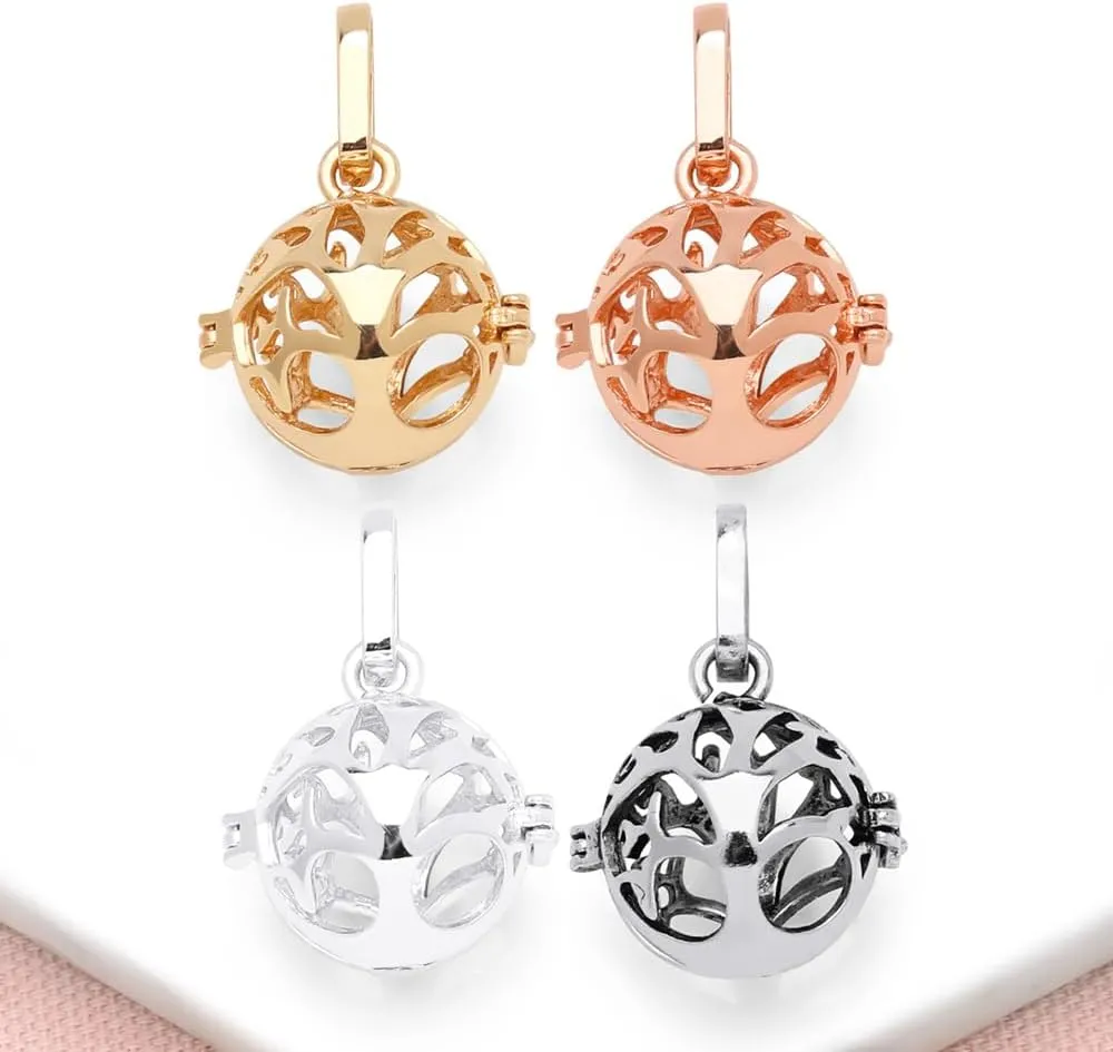 Retro Harmony Ball Chime Bola Necklace Pendant Copper Gold Plated Wishing Ball Gifts For Wife PDTB403